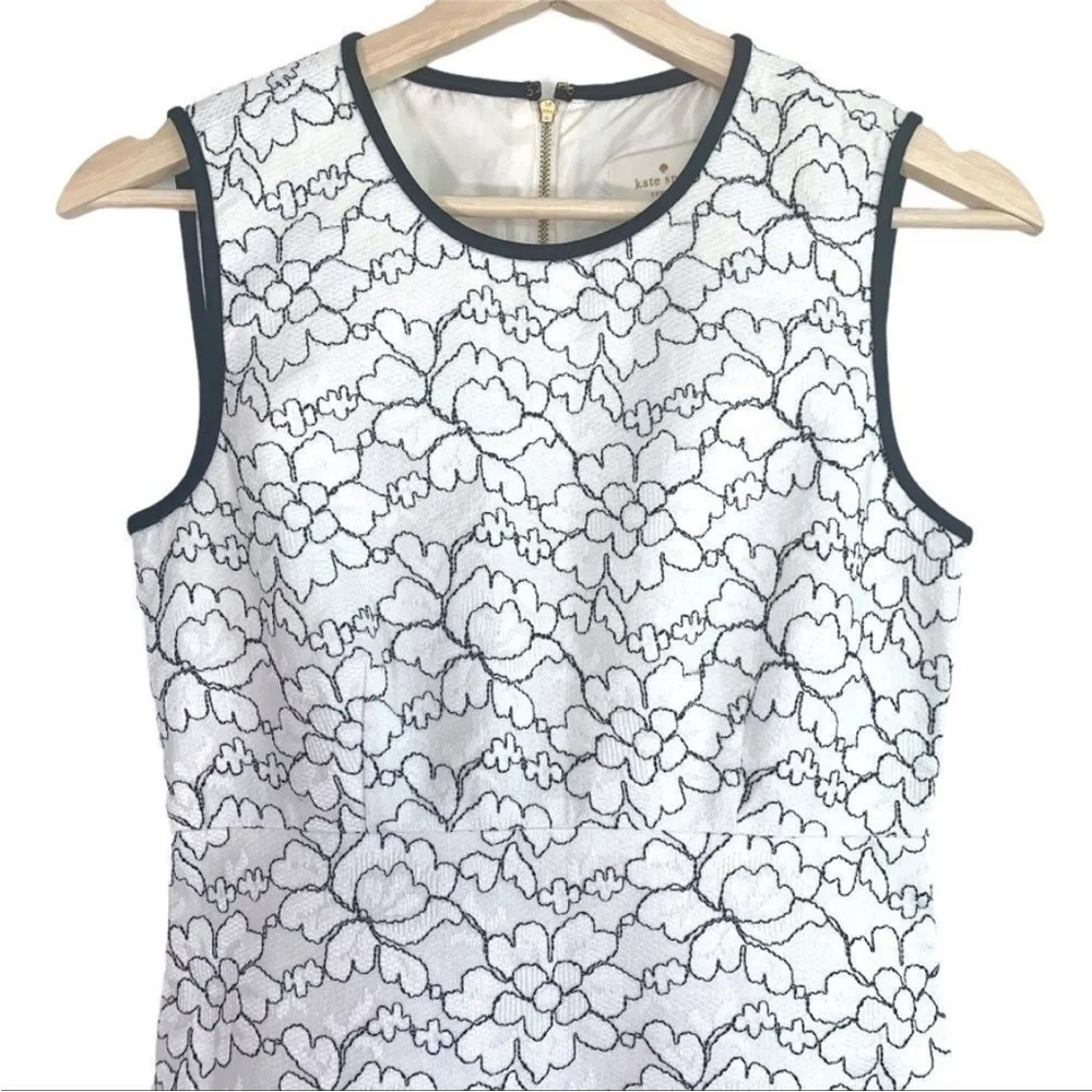 🔥🆕 KATE SPADE New York Linen and Lace Floral Dress size 4